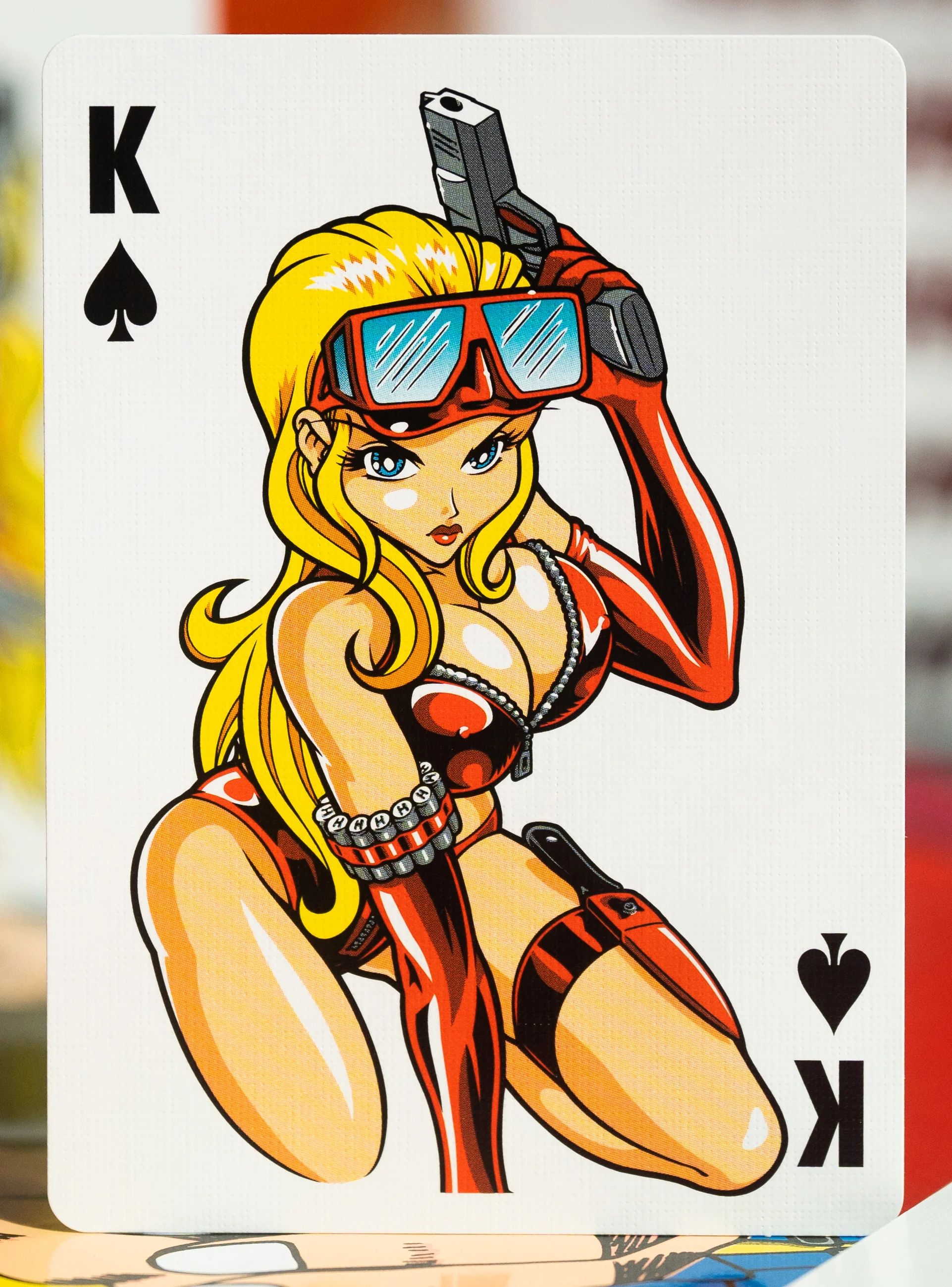 Barrel of a Gun Playing Cards GILDED LIMITED EDITION PINK PRISM - Image 5