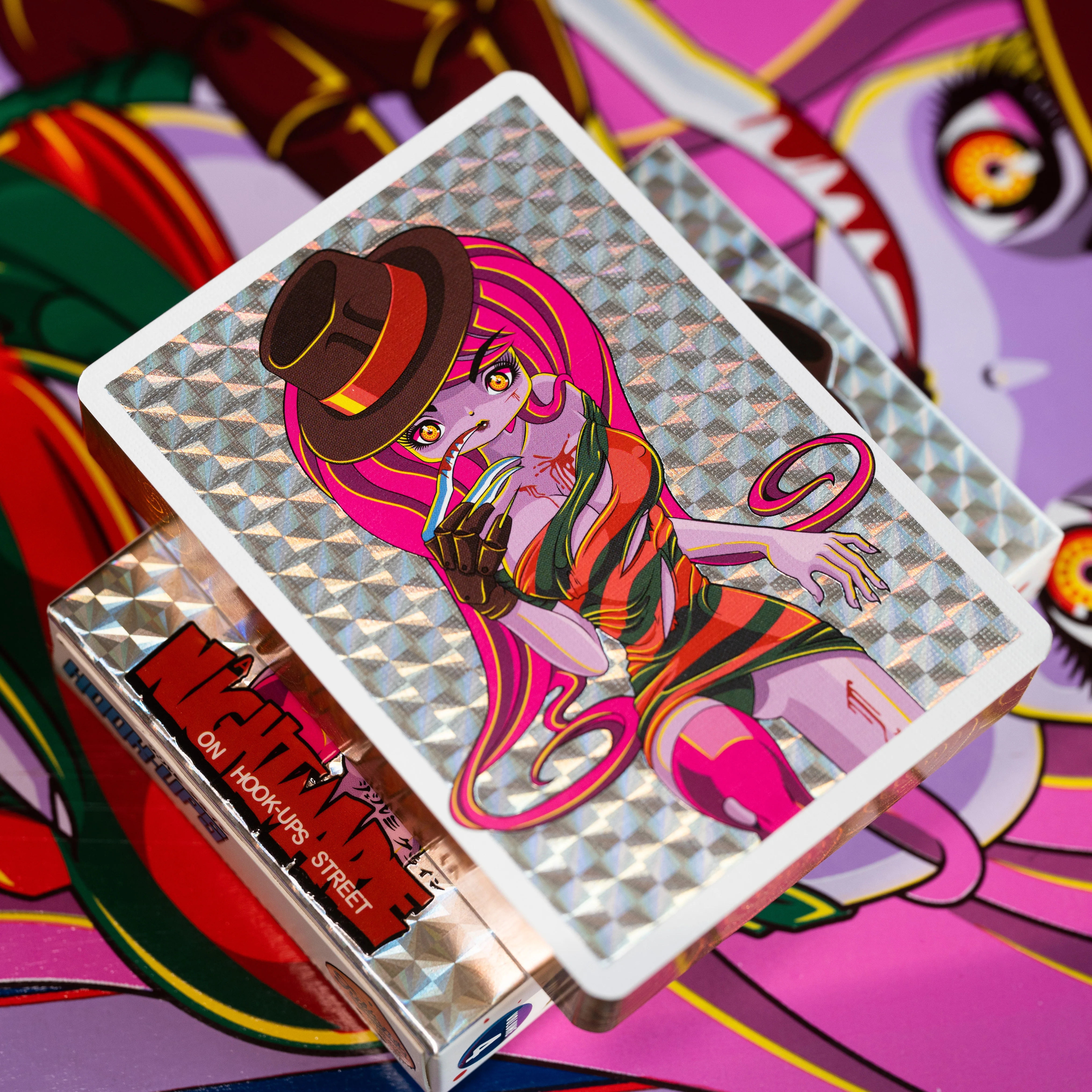 SIGNED WITH BLOOD SPLATTER TRICK OR TREAT PLAYING CARDS *BLIND PACKS* - Image 18