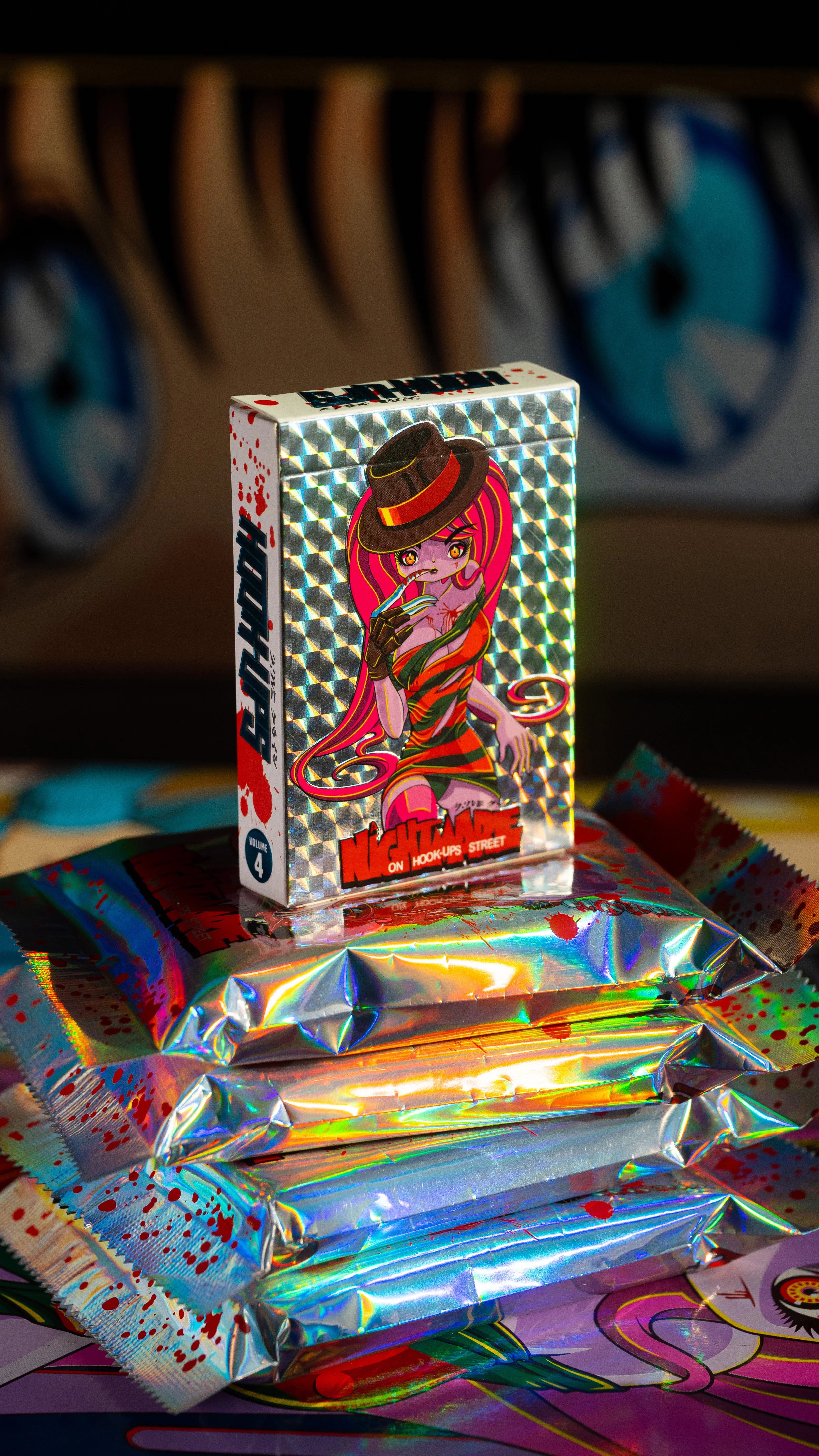 SIGNED WITH BLOOD SPLATTER TRICK OR TREAT PLAYING CARDS *BLIND PACKS* - Image 19