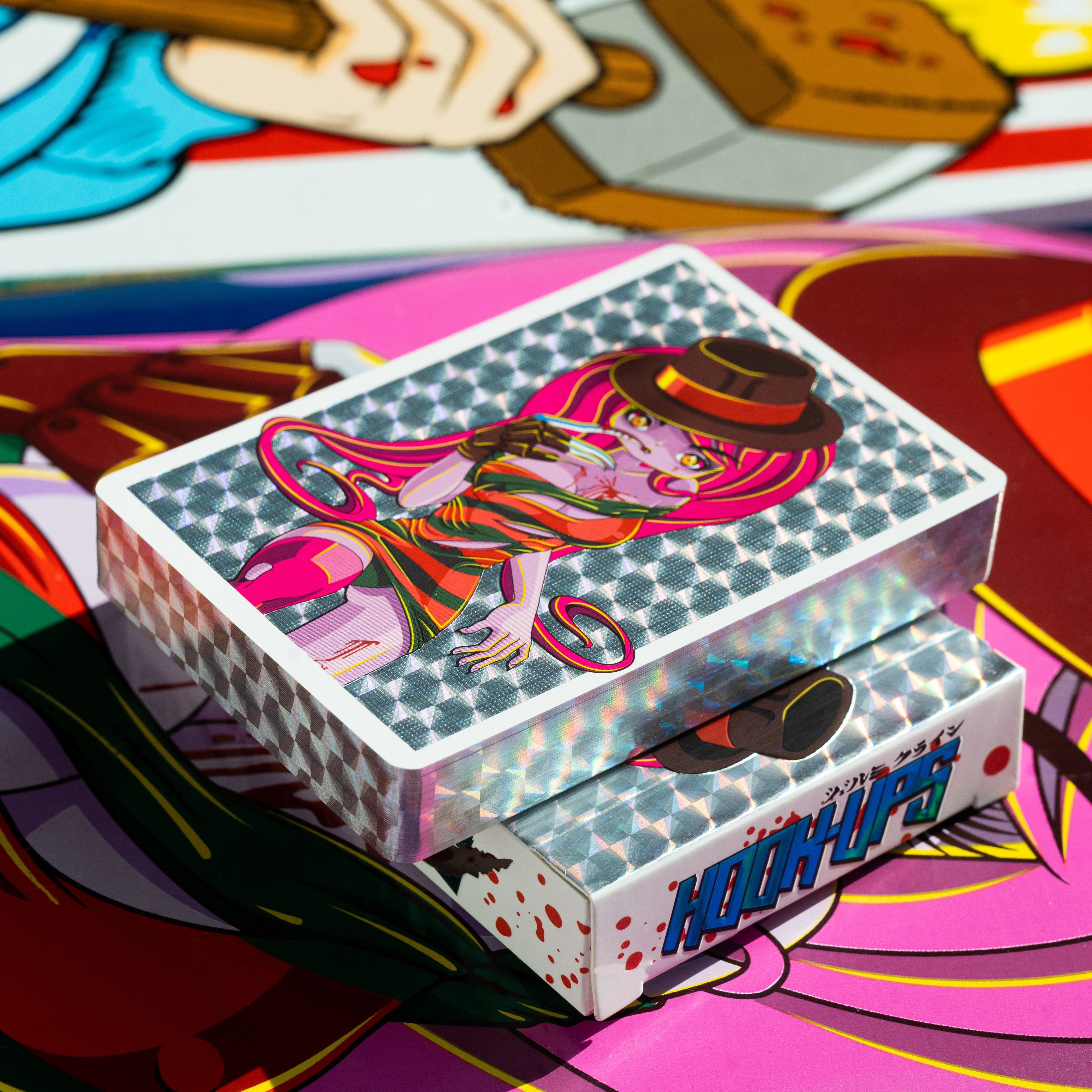SIGNED WITH BLOOD SPLATTER TRICK OR TREAT PLAYING CARDS *BLIND PACKS* - Image 21